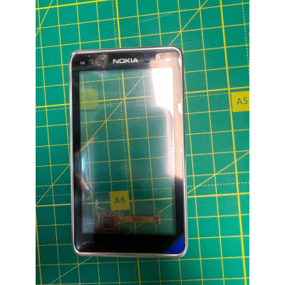 Сенсор Nokia N8 з панеллю, чорний Оригінал