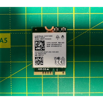 Wi-fi+BT модуль M.2 Intel Wi-Fi 6 AX201 AX201NGW 802.11 b, g, n, ac, 2.4 Gbps 2,4 GHz/5 GHz Б/В