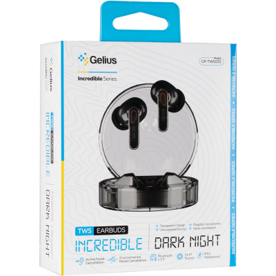 Бездротові навушники TWS Gelius Incredible GP-TWS033 (Incredible series) Dark Night