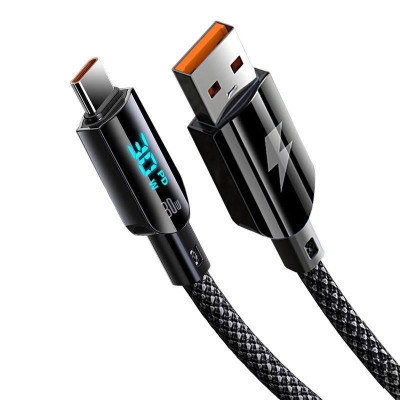Кабель USB Gelius Screen GP-UCN008 USB-A to Type-C (1.2m) (30W) Black