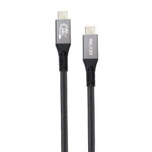 Кабель USB WALKER C995 240W Thunderbolt4 Type-C to Type-C black Кабель USB WALKER C995 240W Thunderbolt4 Type-C to Type-C black