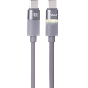 Кабель USB Gelius MoonLine GP-UCN014 Type-C на Type-C (1,2 м) (100W) Сірий Кабель USB Gelius MoonLine GP-UCN014 Type-C на Type-C (1,2 м) (100W) Сірий