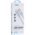 Кабель USB Gelius MoonLine GP-UCN014 Type-C на Type-C (1,2 м) (100W) Сірий Кабель USB Gelius MoonLine GP-UCN014 Type-C на Type-C (1,2 м) (100W) Сірий