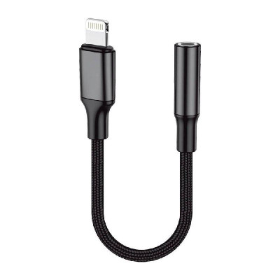 Аудіо-перехідник WALKER WA-030 Lightning to AUX 3.5мм black