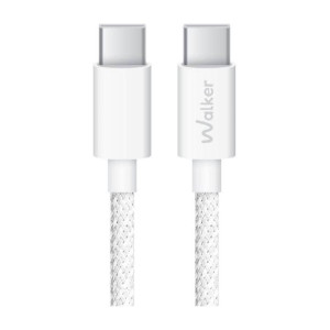 Кабель USB WALKER C860 Type-C to Type-C 65W 2м white Кабель USB WALKER C860 Type-C to Type-C 65W 2м white