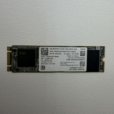Накопичувач SSD Intel M.2 SATA 256gb SSDSCKKF256H6, б/в